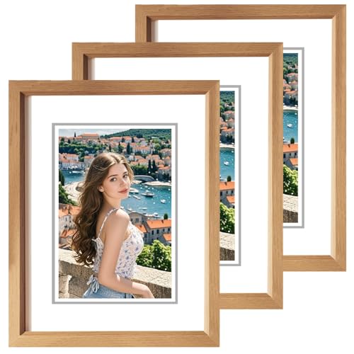 GBKDQQ 3er Set Holz Fotorahmen, 15x20 cm Bilderrahmen Einfacher Holzbilderrahmen Art Deco-Bilderrahmen Fotogalerie, Portraitrahmen Rahmen, geeignet für Schlafzimmer Wohnzimmer Flur, Helle Holzfarbe GBKDQQ 3er Set Holz Fotorahmen, 15x20 cm Bilderrahmen Einfacher Holzbilderrahmen Art Deco-Bilderrahmen Fotogalerie, Portraitrahmen Rahmen, geeignet für Schlafzimmer Wohnzimmer Flur, Helle Holzfarbe von GBKDQQ