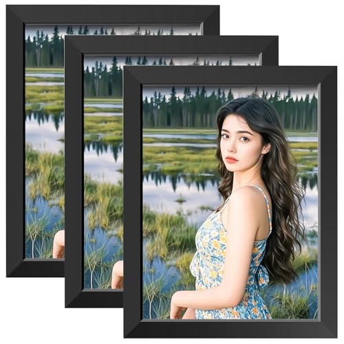 GBKDQQ 3er Set Holz Fotorahmen, 15x20 cm Bilderrahmen Einfacher Holzbilderrahmen Art Deco-Bilderrahmen Fotogalerie, Portraitrahmen Rahmen geeignet für Schlafzimmer Wohnzimmer Flur, Dunkles Holz GBKDQQ 3er Set Holz Fotorahmen, 15x20 cm Bilderrahmen Einfacher Holzbilderrahmen Art Deco-Bilderrahmen Fotogalerie, Portraitrahmen Rahmen geeignet für Schlafzimmer Wohnzimmer Flur, Dunkles Holz von GBKDQQ