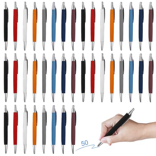 GBKDQQ 50 Stück Ergonomische Kugelschreiber, Druckkugelschreiber Rutschfester Kulli Großraumine Kuli für Büro und Haushalt Kulis, Schwarze Tinte, Gehäuse Bunt, Farbe zufällig GBKDQQ 50 Stück Ergonomische Kugelschreiber, Druckkugelschreiber Rutschfester Kulli Großraumine Kuli für Büro und Haushalt Kulis, Schwarze Tinte, Gehäuse Bunt, Farbe zufällig von GBKDQQ