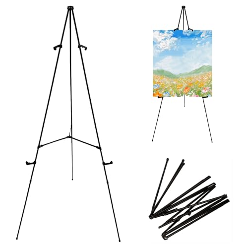 Künstler Staffelei Stand, 169 cm Verstellbares Stativ Tisch Kunst Leinwand Malerei Display, Tragbar Faltbar Staffelei Ständer für Hochzeitsschild Poster, Boden Staffeleien für Malen und Skizzieren Künstler Staffelei Stand, 169 cm Verstellbares Stativ Tisch Kunst Leinwand Malerei Display, Tragbar Faltbar Staffelei Ständer für Hochzeitsschild Poster, Boden Staffeleien für Malen und Skizzieren von GBKDQQ
