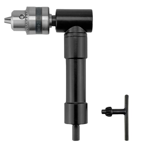 Winkelbohraufsatz, Klemmbereich 0.8-10 mm, Winkelbohrer Vorsatz, 90 Grad Bohrfutter, Winkelbohrmaschine, Winkel Bohren Adapter, Winkelaufsatz für Akkuschrauber von GBKDQQ
