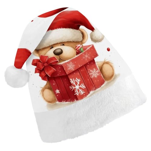 GBNMQED Weihnachtsmütze für Erwachsene, bequeme Weihnachtsmütze, Weihnachtsmannmütze, Geschenk und Frohe Weihnachten, bedruckt, Weihnachtsmütze für Neujahr, festliche Party, Weihnachts-Kopfschmuck GBNMQED Weihnachtsmütze für Erwachsene, bequeme Weihnachtsmütze, Weihnachtsmannmütze, Geschenk und Frohe Weihnachten, bedruckt, Weihnachtsmütze für Neujahr, festliche Party, Weihnachts-Kopfschmuck von GBNMQED