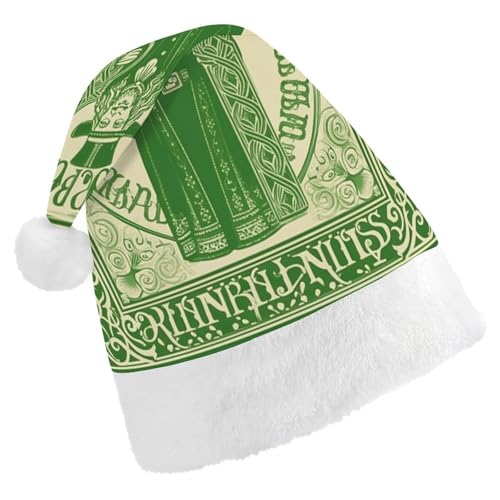 GBNMQED Weihnachtsmütze für Erwachsene, bequeme Weihnachtsmütze, irischer Segen, St. Patrick's Day, bedruckte Weihnachtsmütze für Neujahr, festliche Party, Weihnachts-Kopfschmuck GBNMQED Weihnachtsmütze für Erwachsene, bequeme Weihnachtsmütze, irischer Segen, St. Patrick's Day, bedruckte Weihnachtsmütze für Neujahr, festliche Party, Weihnachts-Kopfschmuck von GBNMQED