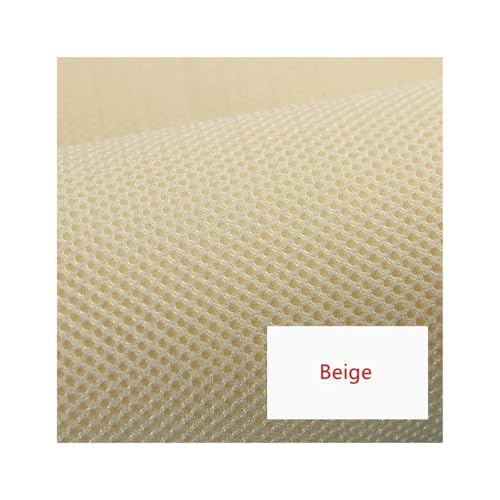 GBSONGJIN Akustikstoff,Lautsprecher Stoff 1 m x 1,6 m Lautsprecher-Netzstoff, staubdicht, schalldicht, Netzabdeckung, DIY-Polsterstoff, Radio-Akustik-Schutztuch(Beige) von GBSONGJIN