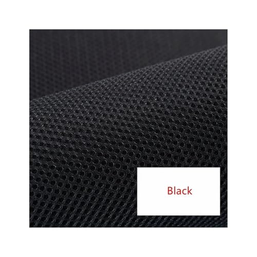GBSONGJIN Akustikstoff,Lautsprecher Stoff 1 m x 1,6 m Lautsprecher-Netzstoff, staubdicht, schalldicht, Netzabdeckung, DIY-Polsterstoff, Radio-Akustik-Schutztuch(Black) von GBSONGJIN