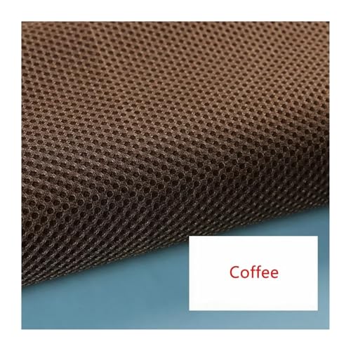 GBSONGJIN Akustikstoff,Lautsprecher Stoff 1 m x 1,6 m Lautsprecher-Netzstoff, staubdicht, schalldicht, Netzabdeckung, DIY-Polsterstoff, Radio-Akustik-Schutztuch(Coffee) von GBSONGJIN