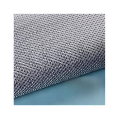 GBSONGJIN Akustikstoff,Lautsprecher Stoff 1 m x 1,6 m Lautsprecher-Netzstoff, staubdicht, schalldicht, Netzabdeckung, DIY-Polsterstoff, Radio-Akustik-Schutztuch(Light Grey) von GBSONGJIN
