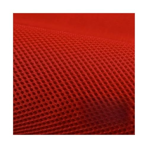 GBSONGJIN Akustikstoff,Lautsprecher Stoff 1 m x 1,6 m Lautsprecher-Netzstoff, staubdicht, schalldicht, Netzabdeckung, DIY-Polsterstoff, Radio-Akustik-Schutztuch(Red) von GBSONGJIN