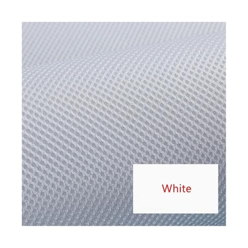GBSONGJIN Akustikstoff,Lautsprecher Stoff 1 m x 1,6 m Lautsprecher-Netzstoff, staubdicht, schalldicht, Netzabdeckung, DIY-Polsterstoff, Radio-Akustik-Schutztuch(White) von GBSONGJIN