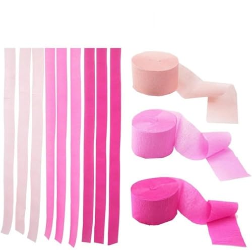 GBSONGJIN Krepppapier, Krepppapierrollen, 3/6/8 Stück, farbiges Krepppapier, Origami, gekräuseltes Krepppapier, Basteln, Blumen, Dekoration, Geschenkpapier, Basteln (6 x 3 Stück) von GBSONGJIN