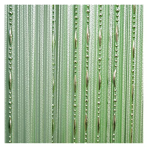 GBSONGLIANGBO Fadenvorhang,Perlenvorhang 12 Farbe Perlen Linie Vorhang Moderne Garn gefärbte Vorhänge for Wohnzimmertür Hotel Café Innendekoration Feste Vorhang(Light Green) von GBSONGLIANGBO