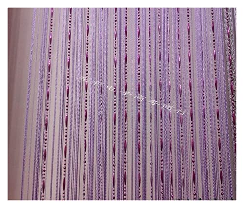 GBSONGLIANGBO Fadenvorhang,Perlenvorhang 12 Farbe Perlen Linie Vorhang Moderne Garn gefärbte Vorhänge for Wohnzimmertür Hotel Café Innendekoration Feste Vorhang(Purple) von GBSONGLIANGBO