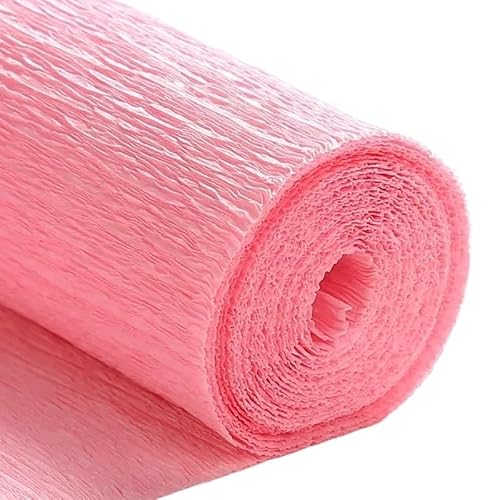 GBSONGLIANGBO Krepppapier,Krepppapier Bunt 1 Stücke 50x250cm Farbiges Krepppapier Basteln DIY Blumen Dekoration Geschenkpapier Bastelrolle Origami Handgemachtes zerknittertes Papier(Black pink) von GBSONGLIANGBO