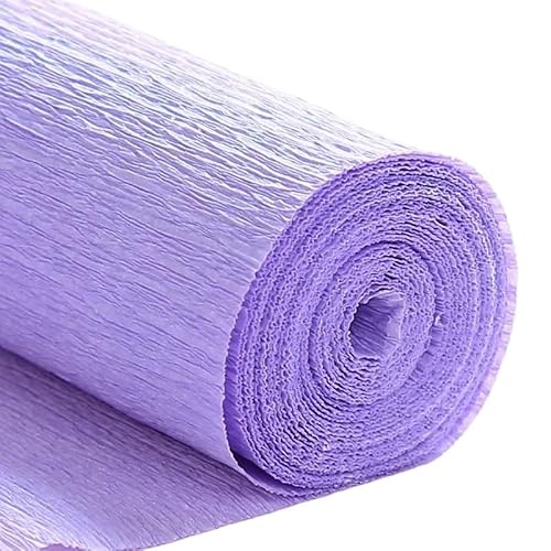 GBSONGLIANGBO Krepppapier,Krepppapier Bunt 1 Stücke 50x250cm Farbiges Krepppapier Basteln DIY Blumen Dekoration Geschenkpapier Bastelrolle Origami Handgemachtes zerknittertes Papier(Bluish Blue) von GBSONGLIANGBO