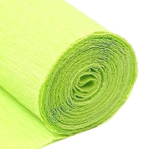 GBSONGLIANGBO Krepppapier,Krepppapier Bunt 1 Stücke 50x250cm Farbiges Krepppapier Basteln DIY Blumen Dekoration Geschenkpapier Bastelrolle Origami Handgemachtes zerknittertes Papier(Grass Green) von GBSONGLIANGBO