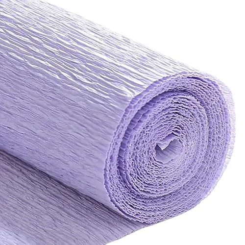 GBSONGLIANGBO Krepppapier,Krepppapier Bunt 1 Stücke 50x250cm Farbiges Krepppapier Basteln DIY Blumen Dekoration Geschenkpapier Bastelrolle Origami Handgemachtes zerknittertes Papier(Light Snow Cyan) von GBSONGLIANGBO