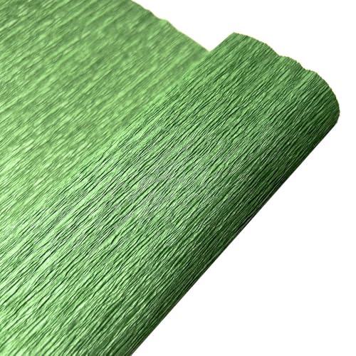 GBSONGLIANGBO Krepppapier,Krepppapier Bunt 10 Rolle 250 * 25cm Farbige Krepp Papier Rolle Origami Gefältelt Handwerk DIY Blumen Dekoration Geschenk Verpackung Papier(Dark Green) von GBSONGLIANGBO