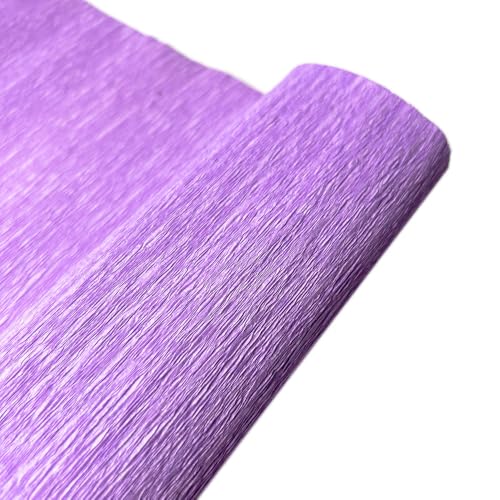 GBSONGLIANGBO Krepppapier,Krepppapier Bunt 10 Rolle 250 * 25cm Farbige Krepp Papier Rolle Origami Gefältelt Handwerk DIY Blumen Dekoration Geschenk Verpackung Papier(Light Purple) von GBSONGLIANGBO