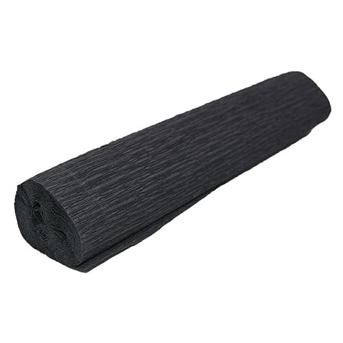 GBSONGLIANGBO Krepppapier,Krepppapier Bunt 10 Rollen 250 * 25 cm Farbige Krepppapierrolle Origami Gefälteltes Krepppapier Basteln DIY Blumen Dekoration Geschenkpapier Basteln(Black) von GBSONGLIANGBO
