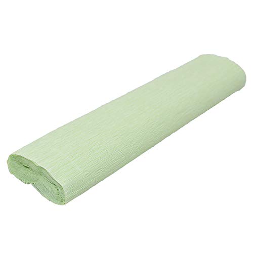 GBSONGLIANGBO Krepppapier,Krepppapier Bunt 10 Rollen 250 * 25 cm Farbige Krepppapierrolle Origami Gefälteltes Krepppapier Basteln DIY Blumen Dekoration Geschenkpapier Basteln(Light Green) von GBSONGLIANGBO