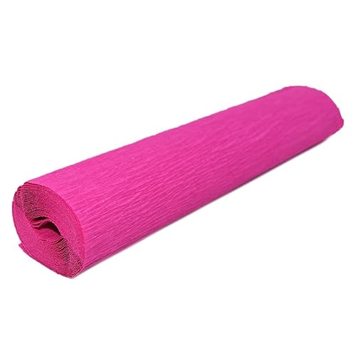 GBSONGLIANGBO Krepppapier,Krepppapier Bunt 10 Rollen 250 * 25 cm Farbige Krepppapierrolle Origami Gefälteltes Krepppapier Basteln DIY Blumen Dekoration Geschenkpapier Basteln(Rose red) von GBSONGLIANGBO