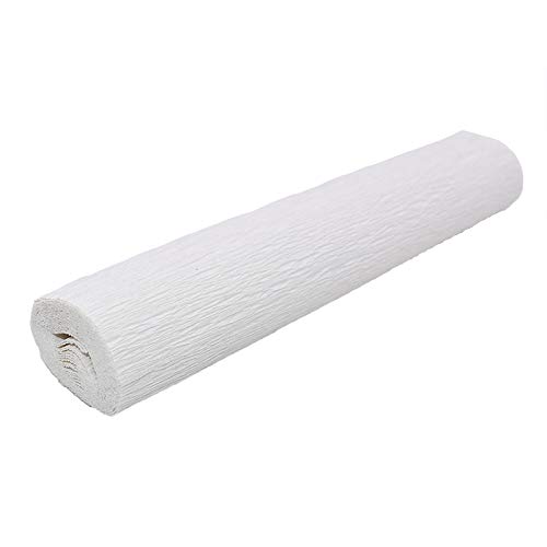 GBSONGLIANGBO Krepppapier,Krepppapier Bunt 10 Rollen 250 * 25 cm Farbige Krepppapierrolle Origami Gefälteltes Krepppapier Basteln DIY Blumen Dekoration Geschenkpapier Basteln(White) von GBSONGLIANGBO