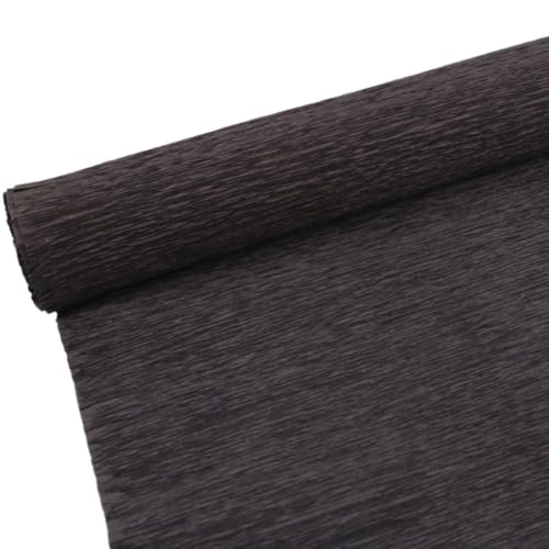 GBSONGLIANGBO Krepppapier,Krepppapier Bunt 10 Rollen 250 x 25 cm (8 Fuß x 9,8 Zoll) farbige Krepppapierrolle Origami-Krepppapier for Basteln, Blumendekoration, Geschenkpapier(Black 9.8in x 8ft) von GBSONGLIANGBO