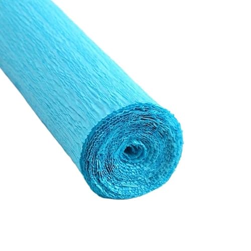 GBSONGLIANGBO Krepppapier,Krepppapier Bunt 10 Stücke Farbige Krepppapierrolle Origami Gefältelt Krepppapier Basteln DIY Blumen Dekoration Geschenkpapier Basteln Kreativ(Blue) von GBSONGLIANGBO