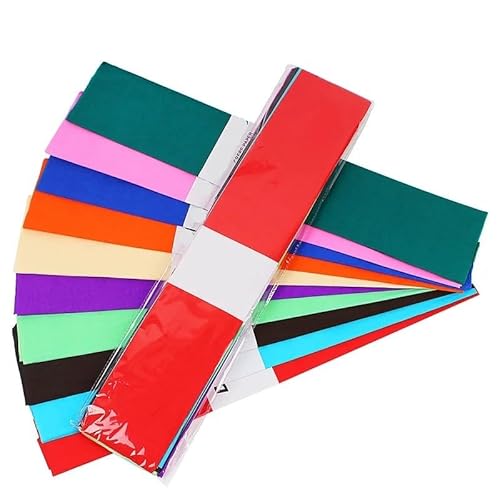 GBSONGLIANGBO Krepppapier,Krepppapier Bunt 10 stücke Mix Origami Gefältelt Krepp Papier Handwerk DIY Blume Verpackung Falten Scrapbooking Geschenk Party Dekoration Girlande von GBSONGLIANGBO