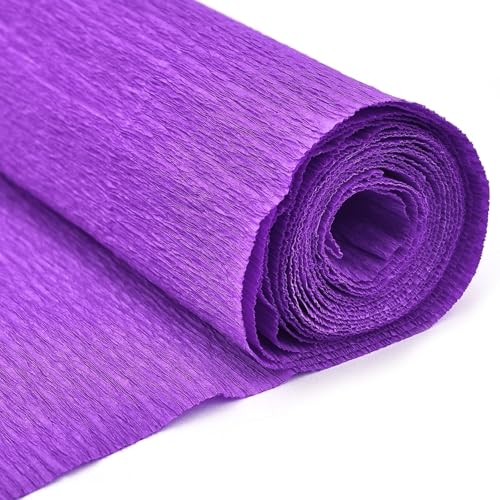 GBSONGLIANGBO Krepppapier,Krepppapier Bunt 17 Farben, 50 x 250 cm, 10 Rollen, farbige Krepppapierrolle, Origami-Krepppapier, Basteln, DIY-Blumen, Dekoration, Geschenkpapier(Light Purple) von GBSONGLIANGBO