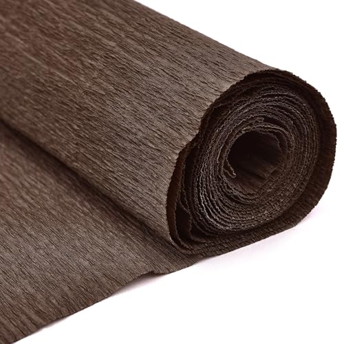 GBSONGLIANGBO Krepppapier,Krepppapier Bunt 17 Farben 250 x 50 cm, 10 Rollen, farbige Krepppapierrolle, Origami-Krepppapier, Basteln, DIY-Blumen, Dekoration, Geschenkpapier(Coffee) von GBSONGLIANGBO
