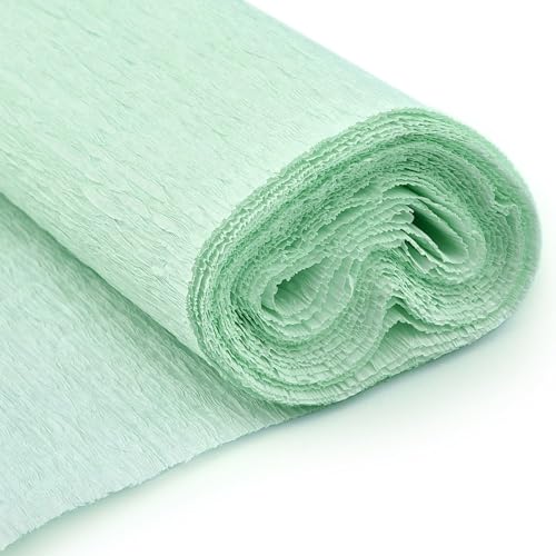 GBSONGLIANGBO Krepppapier,Krepppapier Bunt 17 Farben 250 x 50 cm, 10 Rollen, farbige Krepppapierrolle, Origami-Krepppapier, Basteln, DIY-Blumen, Dekoration, Geschenkpapier(Green) von GBSONGLIANGBO