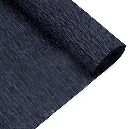 GBSONGLIANGBO Krepppapier,Krepppapier Bunt 2 Rollen 250 * 25 cm Farbige Krepppapierrolle Origami Gefälteltes Krepppapier Basteln DIY Blumen Dekoration Geschenkpapier Basteln(Black) von GBSONGLIANGBO