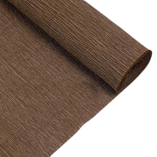 GBSONGLIANGBO Krepppapier,Krepppapier Bunt 2 Rollen 250 * 25 cm Farbige Krepppapierrolle Origami Gefälteltes Krepppapier Basteln DIY Blumen Dekoration Geschenkpapier Basteln(Coffee) von GBSONGLIANGBO