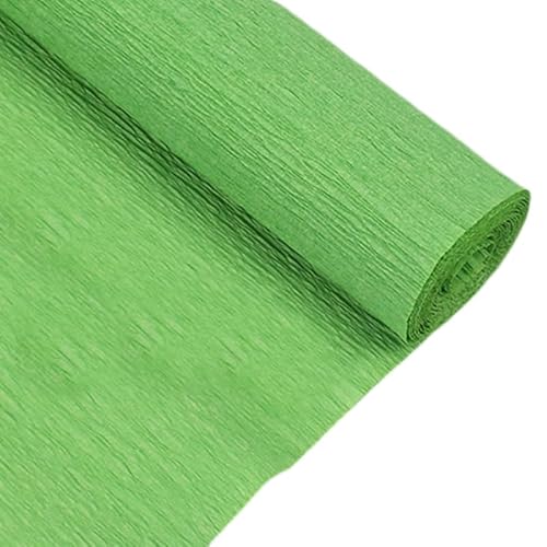 GBSONGLIANGBO Krepppapier,Krepppapier Bunt 2 Rollen 250 * 25 cm Farbige Krepppapierrolle Origami Gefälteltes Krepppapier Basteln DIY Blumen Dekoration Geschenkpapier Basteln(Green) von GBSONGLIANGBO
