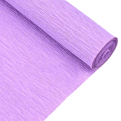 GBSONGLIANGBO Krepppapier,Krepppapier Bunt 2 Rollen 250 * 25 cm Farbige Krepppapierrolle Origami Gefälteltes Krepppapier Basteln DIY Blumen Dekoration Geschenkpapier Basteln(Light Purple) von GBSONGLIANGBO