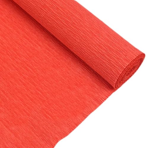 GBSONGLIANGBO Krepppapier,Krepppapier Bunt 2 Rollen 250 * 25 cm Farbige Krepppapierrolle Origami Gefälteltes Krepppapier Basteln DIY Blumen Dekoration Geschenkpapier Basteln(Red) von GBSONGLIANGBO