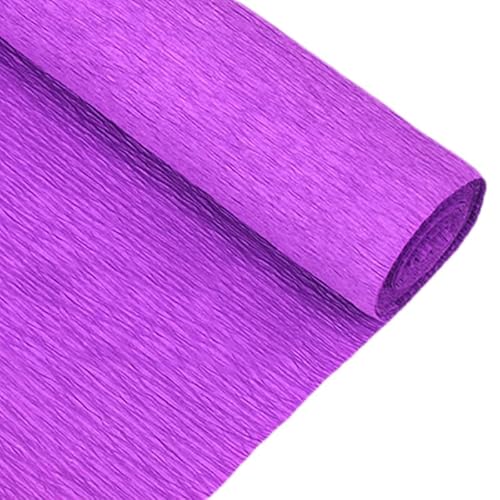 GBSONGLIANGBO Krepppapier,Krepppapier Bunt 2 Rollen 250 * 25 cm Farbige Krepppapierrolle Origami Gefälteltes Krepppapier Basteln DIY Blumen Dekoration Geschenkpapier Basteln(Violet) von GBSONGLIANGBO