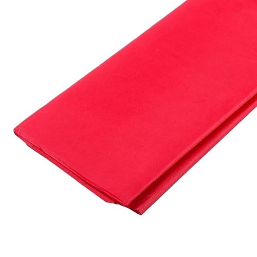 GBSONGLIANGBO Krepppapier,Krepppapier Bunt 20 Blatt Seidenpapier 50x66cm Blumenverpackung Geschenkpapier Bastelpapier for Floristen Verpackung Blumenstrauß Hochzeit Weich Bunt Dekorativ(Red) von GBSONGLIANGBO