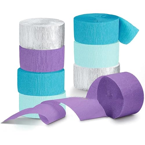 GBSONGLIANGBO Krepppapier,Krepppapier Bunt 3/6/8Pcs farbige Krepppapierrolle Origami zerknittert Krepppapier Handwerk DIY Blumen Dekoration Geschenkpapier Craf(12 8pcs) von GBSONGLIANGBO