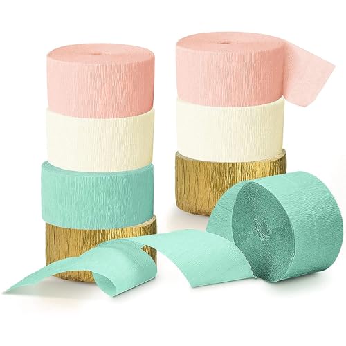GBSONGLIANGBO Krepppapier,Krepppapier Bunt 3/6/8Pcs farbige Krepppapierrolle Origami zerknittert Krepppapier Handwerk DIY Blumen Dekoration Geschenkpapier Craf(13 8pcs) von GBSONGLIANGBO