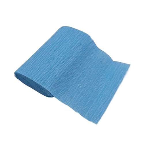 GBSONGLIANGBO Krepppapier,Krepppapier Bunt 4 Rolle 250 * 15cm Gefältelt Krepp Papier Blume Verpackung Handwerk DIY Papier Streamer Scrapbooking Origami Party Dekoration Verpackung Material(Blue) von GBSONGLIANGBO