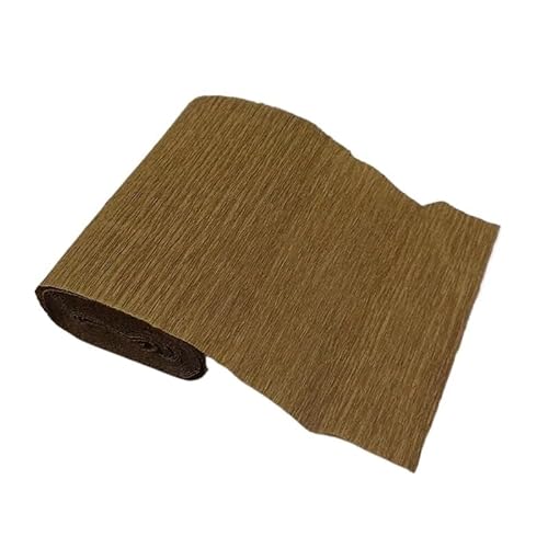 GBSONGLIANGBO Krepppapier,Krepppapier Bunt 4 Rolle 250 * 15cm Gefältelt Krepp Papier Blume Verpackung Handwerk DIY Papier Streamer Scrapbooking Origami Party Dekoration Verpackung Material(Brown) von GBSONGLIANGBO