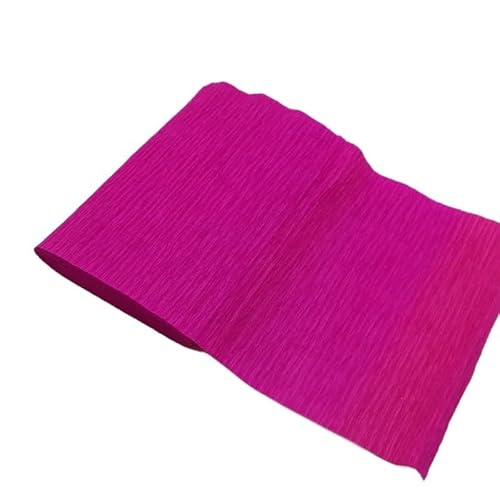 GBSONGLIANGBO Krepppapier,Krepppapier Bunt 4 Rolle 250 * 15cm Gefältelt Krepp Papier Blume Verpackung Handwerk DIY Papier Streamer Scrapbooking Origami Party Dekoration Verpackung Material(Fuchsia) von GBSONGLIANGBO