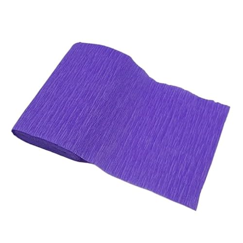 GBSONGLIANGBO Krepppapier,Krepppapier Bunt 4 Rolle 250 * 15cm Gefältelt Krepp Papier Blume Verpackung Handwerk DIY Papier Streamer Scrapbooking Origami Party Dekoration Verpackung Material(Purple) von GBSONGLIANGBO