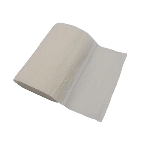 GBSONGLIANGBO Krepppapier,Krepppapier Bunt 4 Rolle 250 * 15cm Gefältelt Krepp Papier Blume Verpackung Handwerk DIY Papier Streamer Scrapbooking Origami Party Dekoration Verpackung Material(White) von GBSONGLIANGBO