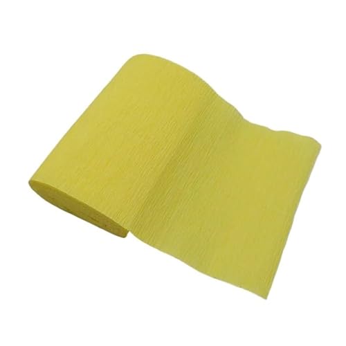 GBSONGLIANGBO Krepppapier,Krepppapier Bunt 4 Rolle 250 * 15cm Gefältelt Krepp Papier Blume Verpackung Handwerk DIY Papier Streamer Scrapbooking Origami Party Dekoration Verpackung Material(Yellow) von GBSONGLIANGBO