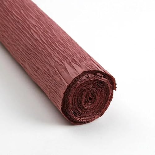 GBSONGLIANGBO Krepppapier,Krepppapier Bunt 4 Stück 50x250 cm farbige Krepppapierrolle Origami zerknittertes Krepppapier Basteln DIY Blumen Dekoration Geschenkpapier Basteln(Brown) von GBSONGLIANGBO