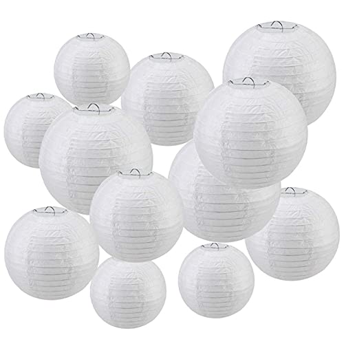 GBSONGLIANGBO Papierlampion,Papierlaternen 12 stücke Mischgröße Weißbuchlaternen Hängende Papierlaternen für Hochzeitsfest Dekorationen GBSONGLIANGBO Papierlampion,Papierlaternen 12 stücke Mischgröße Weißbuchlaternen Hängende Papierlaternen für Hochzeitsfest Dekorationen von GBSONGLIANGBO