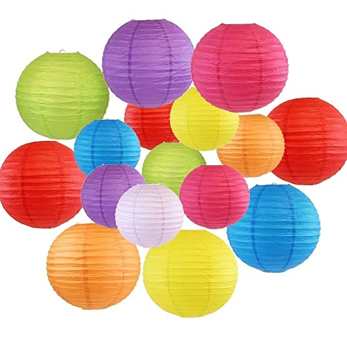 GBSONGLIANGBO Papierlampion,Papierlaternen 16 stücke Bunte Papierlaternen 8 "12" Papier hängende Laterne Kugel for Hochzeit Geburtstagsfeier und Ereignisdekor GBSONGLIANGBO Papierlampion,Papierlaternen 16 stücke Bunte Papierlaternen 8 "12" Papier hängende Laterne Kugel for Hochzeit Geburtstagsfeier und Ereignisdekor von GBSONGLIANGBO